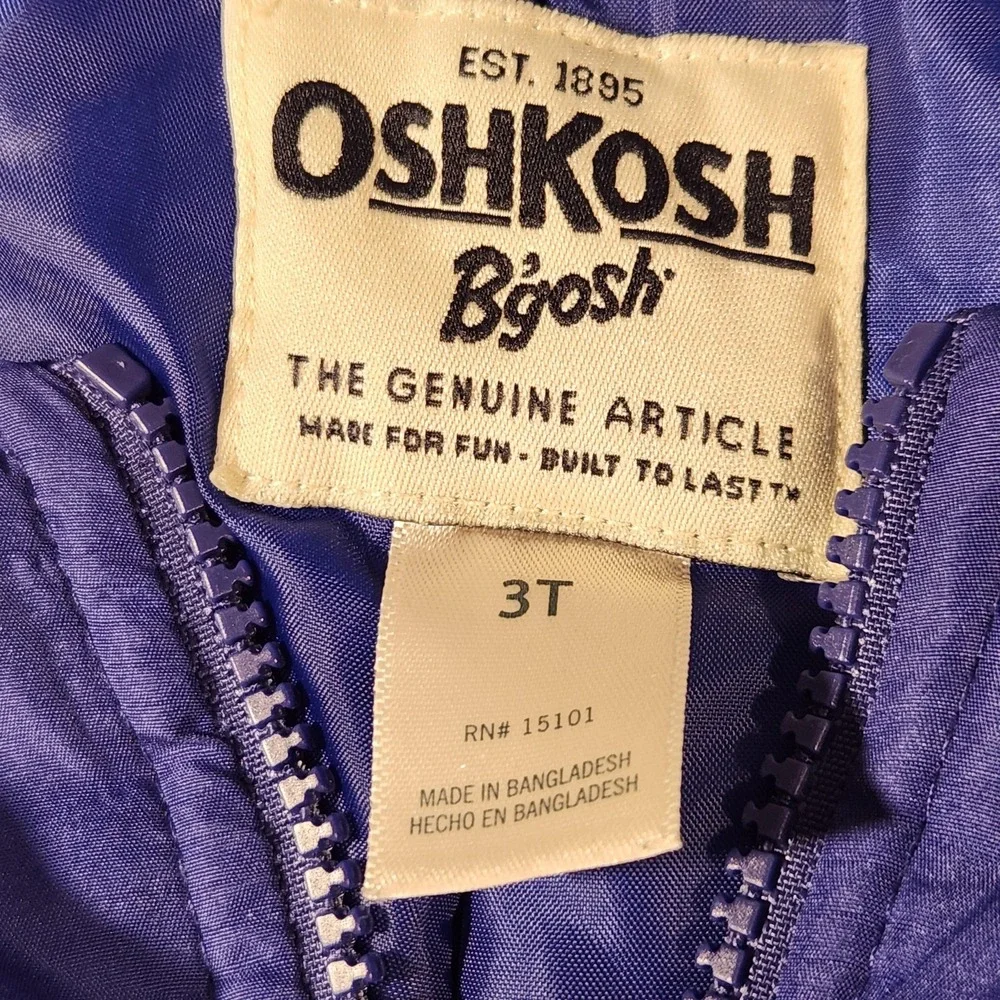 OshKosh Bgosh Snow Bib Pants Girls Toddler 3T Purple Insulated Winter‎ Overalls